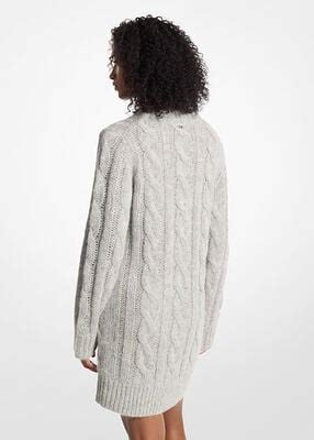 michael kors cable knit swe|Cable Knit Alpaca Blend Sweaterdress .